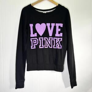 Victorias Secret Love Pink Pullover Long Sleeve Crewneck Sweater Women's Medium